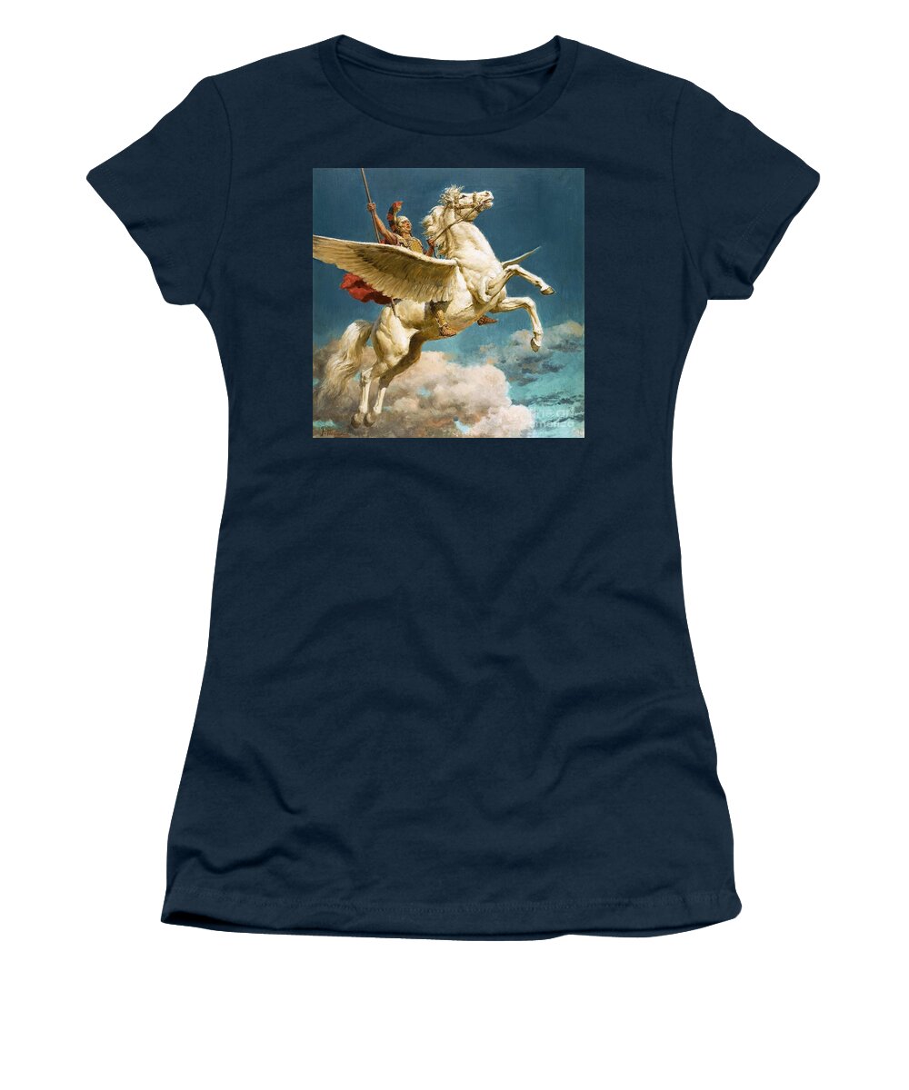 Pegasus Women's T-Shirt featuring the painting Pegasus The Winged Horse by Fortunino Matania