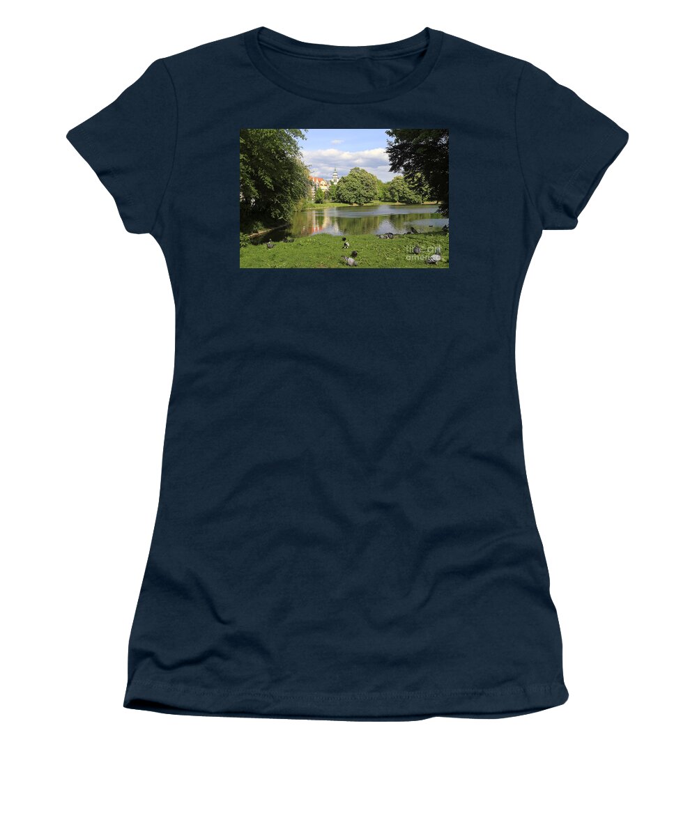 Park Women's T-Shirt featuring the photograph Picturesque City Scene by Teresa Zieba
