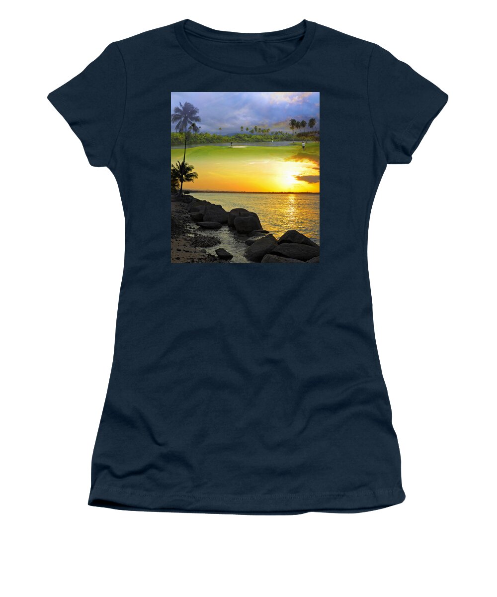 Tropical Women's T-Shirt featuring the photograph Puerto Rico Montage 3 by Stephen Anderson