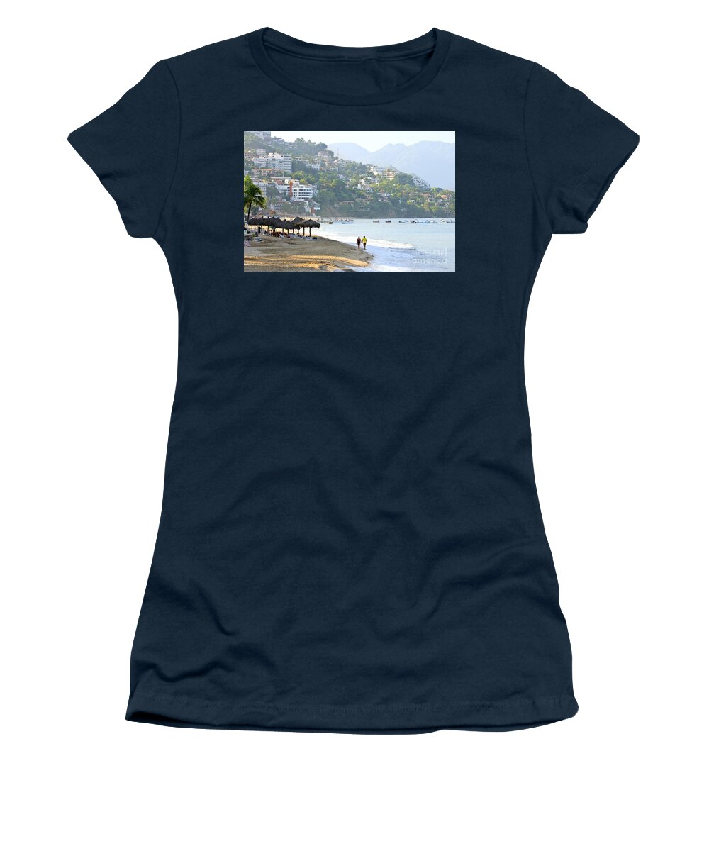 Beach Women's T-Shirt featuring the photograph Puerto Vallarta beach by Elena Elisseeva