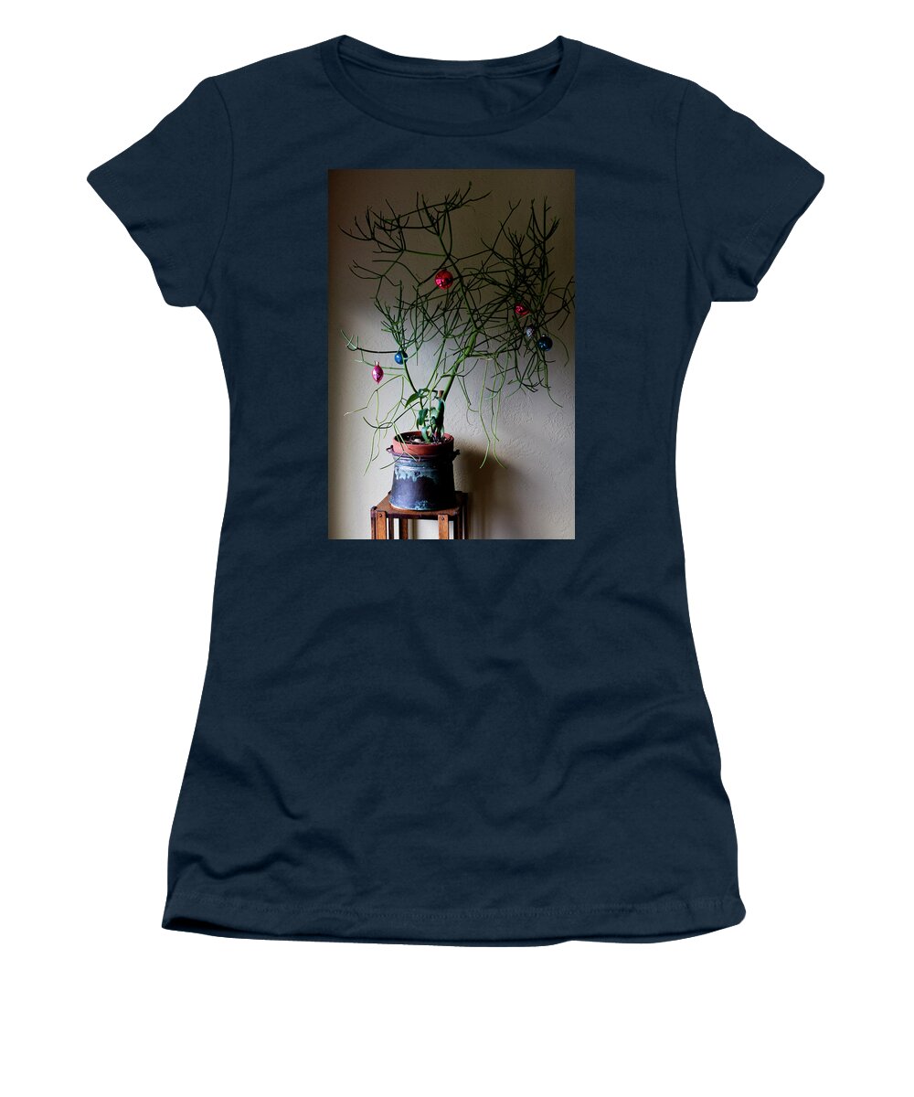 Christmas Tree Women's T-Shirt featuring the photograph Quirky Christmas by Lorraine Devon Wilke