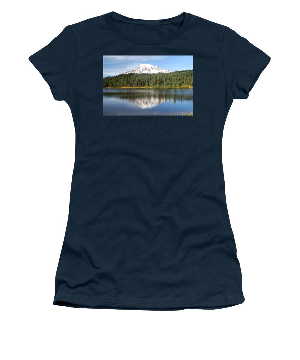 Rainier Women's T-Shirt featuring the photograph Reflection Lake - Mt. Rainier by Michael Merry