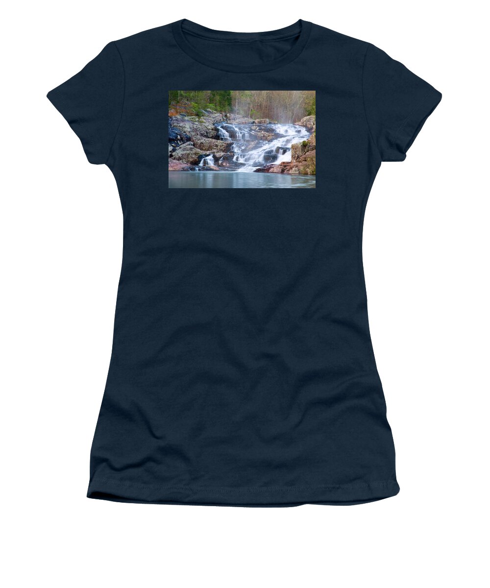 Missouri Women's T-Shirt featuring the photograph Rocky Falls by Steve Stuller