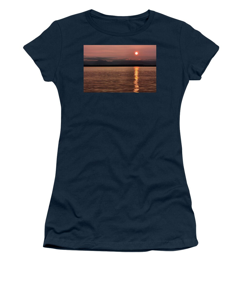 Sunset Women's T-Shirt featuring the photograph Seattle Sunset by Kristin Elmquist