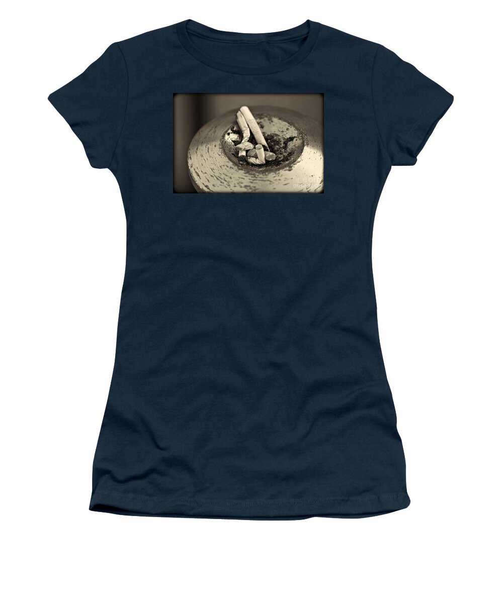 Abstract Women's T-Shirt featuring the photograph Stubbed Out. by Clare Bambers