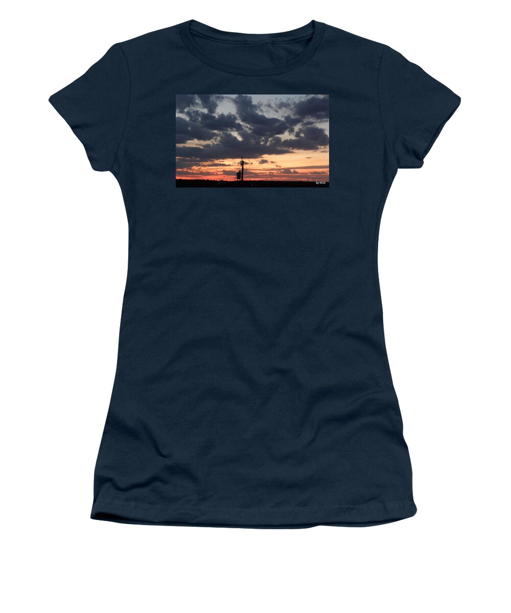 Sunset Women's T-Shirt featuring the photograph Sunset over the Outer Banks by Kim Galluzzo