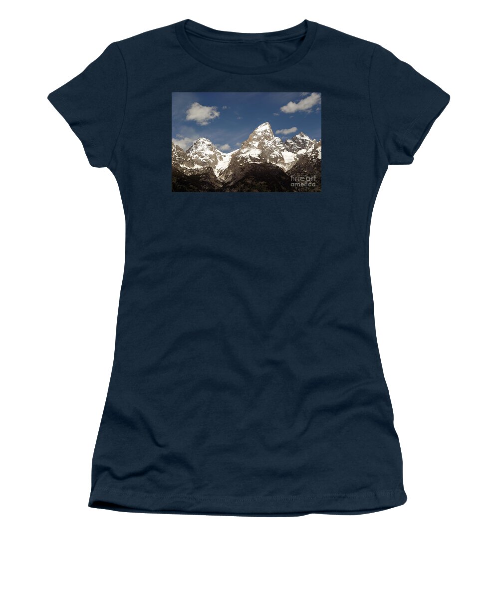 Grand Tetons Women's T-Shirt featuring the photograph Teton Tips by Living Color Photography Lorraine Lynch