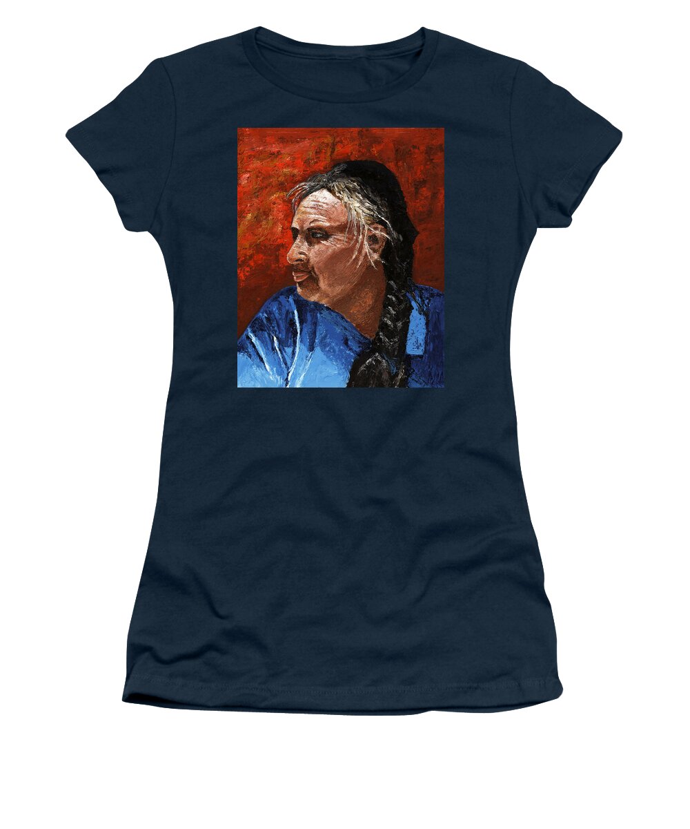 Indian Women's T-Shirt featuring the painting The Cabo Woman by Vic Ritchey