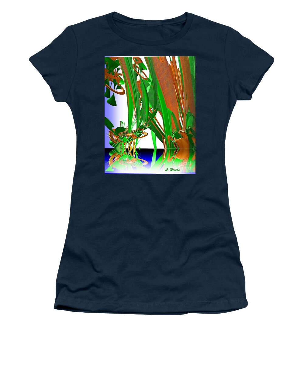 Abstract Women's T-Shirt featuring the photograph The Pond by Leslie Revels