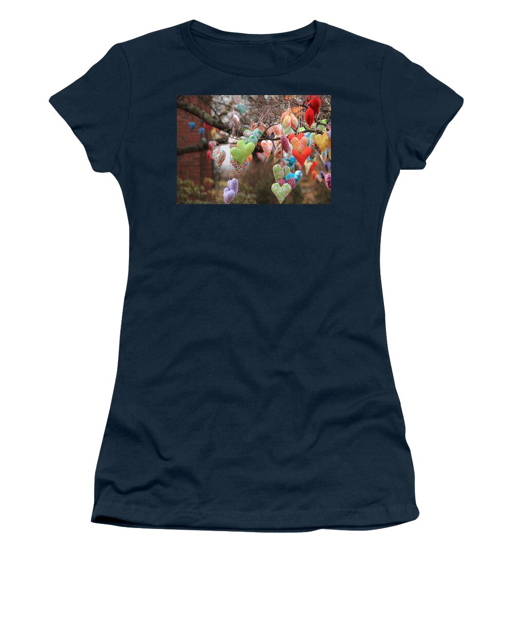 Decoration Women's T-Shirt featuring the photograph Tree Hearts by Jeff Heimlich