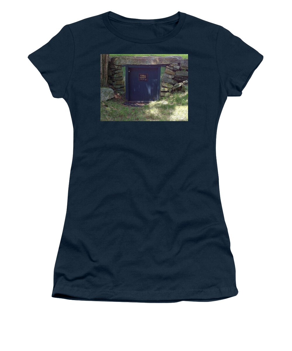 Whimsical Sign Women's T-Shirt featuring the photograph Troll House by Michelle Welles