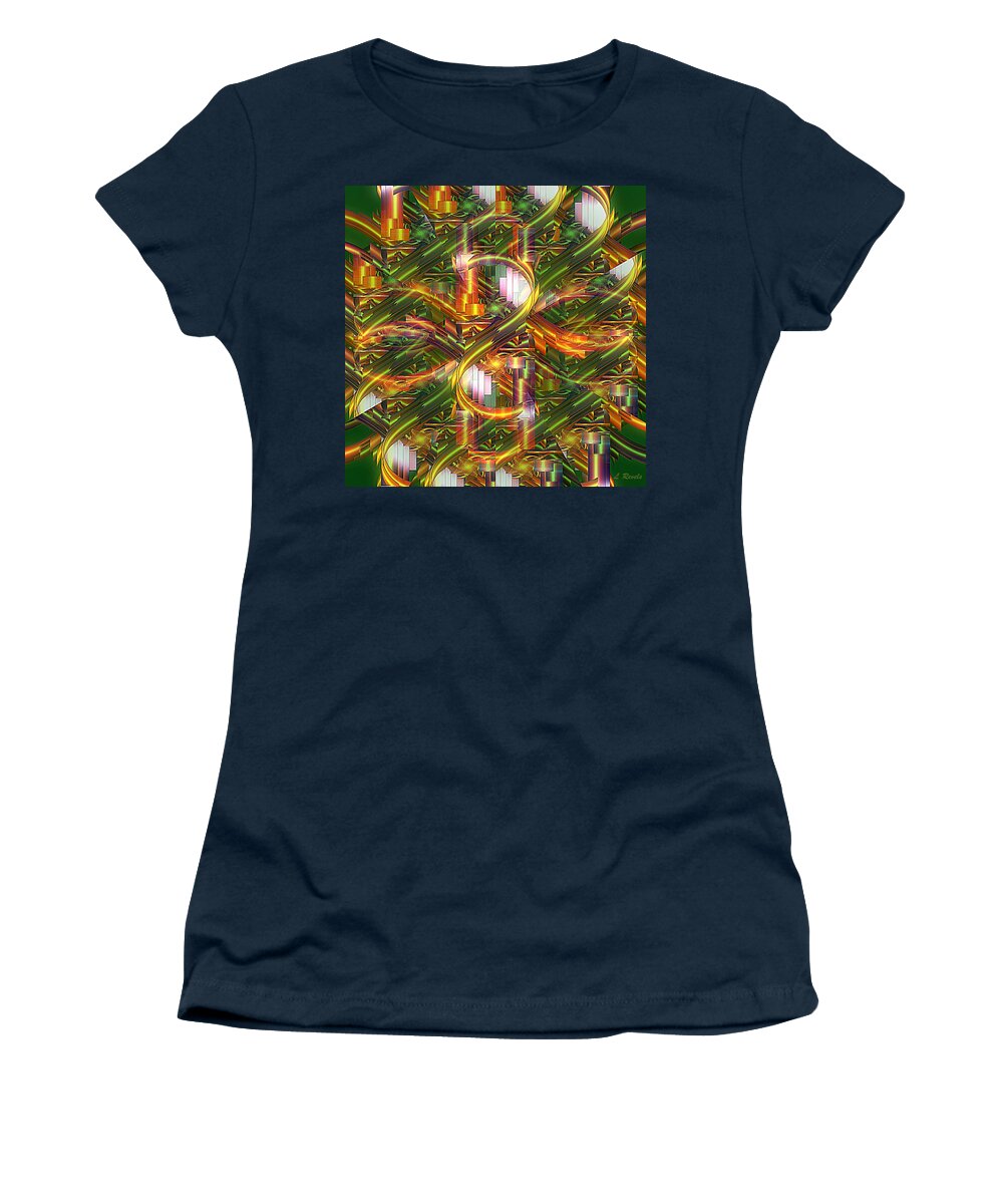 Abstract Women's T-Shirt featuring the digital art Twelth Dimension by Leslie Revels