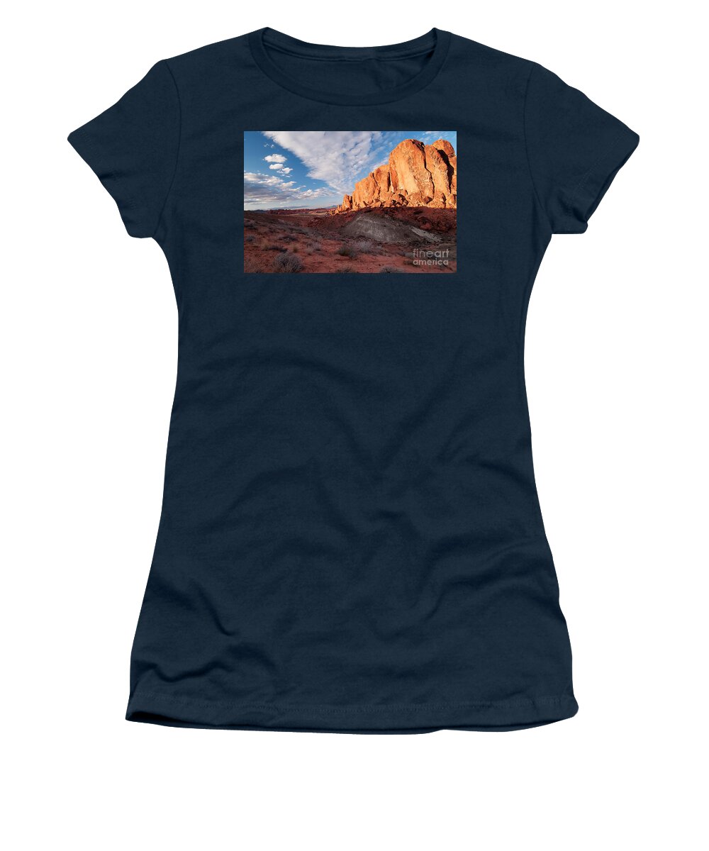 Valley Of Fire Women's T-Shirt featuring the photograph Valley of Fire by Art Whitton