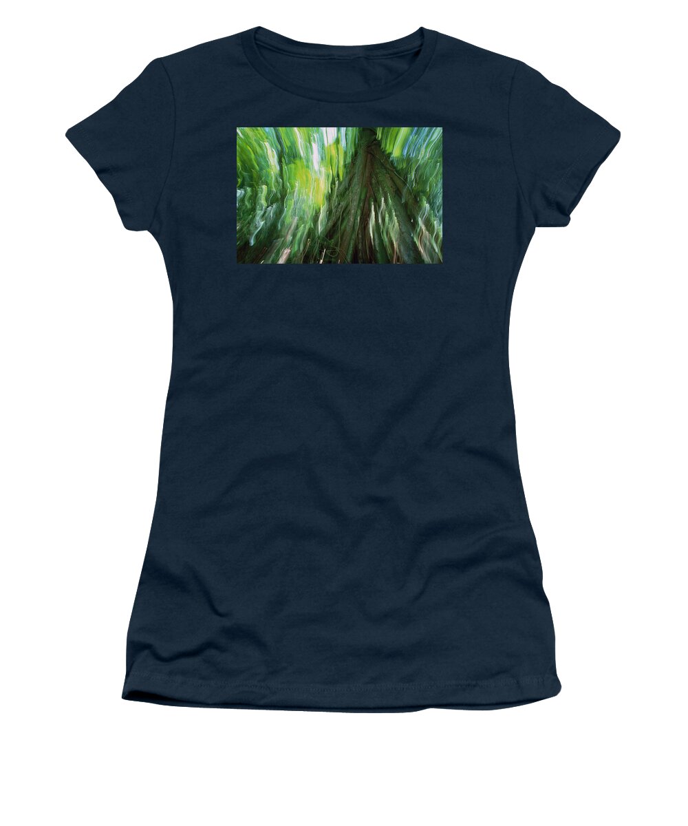 Mp Women's T-Shirt featuring the photograph Walking Palm Socratea Exorrhiza Showing by Christian Ziegler