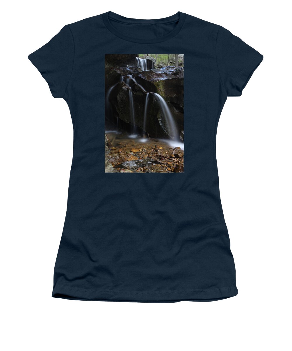 Water Women's T-Shirt featuring the photograph Waterfall On Emory Gap Branch by Daniel Reed