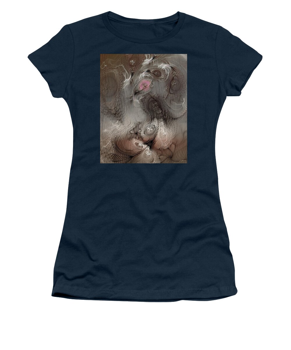 Abstract Women's T-Shirt featuring the digital art Whims Within by Casey Kotas