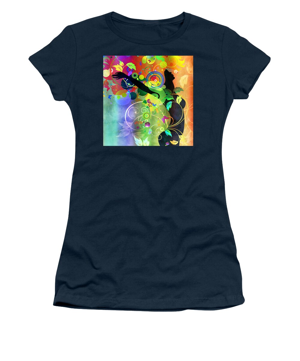 Amaze Women's T-Shirt featuring the mixed media Wondrous 2 by Angelina Tamez