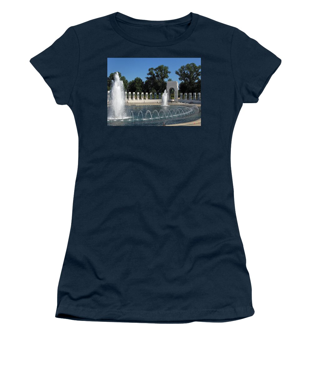 Scenic Women's T-Shirt featuring the photograph World War II Memorial--Atlantic Pavilion DS039 by Gerry Gantt