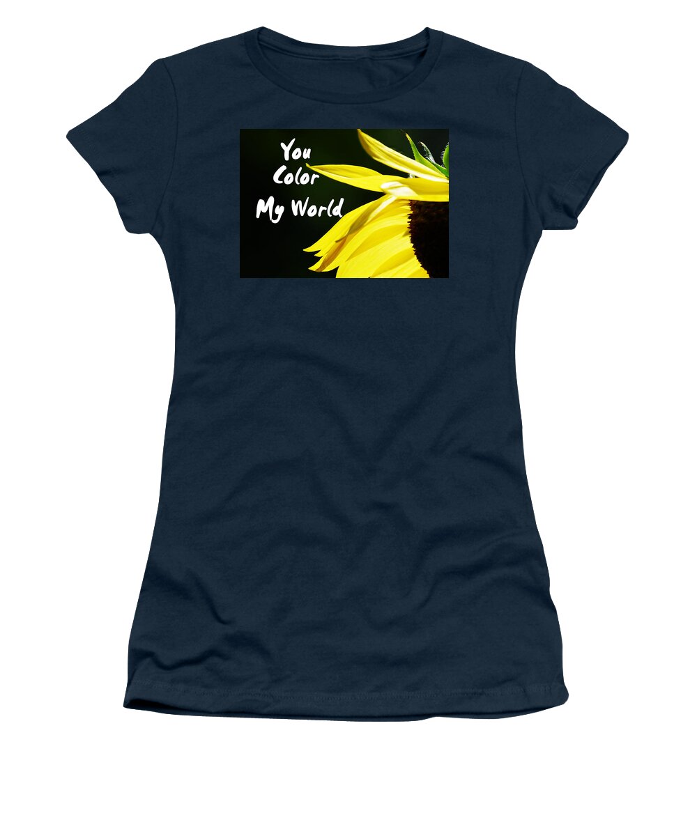 Card Women's T-Shirt featuring the photograph You Color My World by Judy Hall-Folde