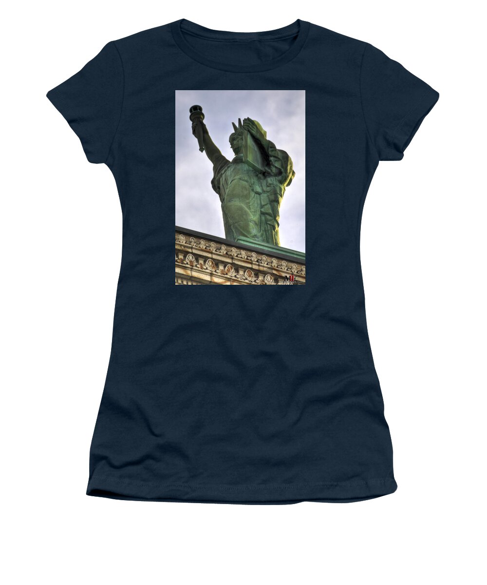 Buffalo Women's T-Shirt featuring the photograph 01 Liberty Building by Michael Frank Jr