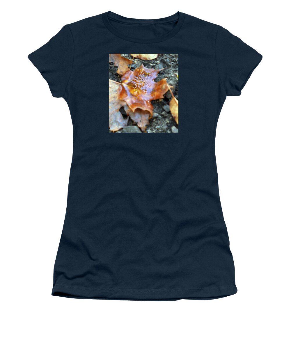 Leaves Women's T-Shirt featuring the photograph Autumn Leaves #1 by Wolfgang Schweizer