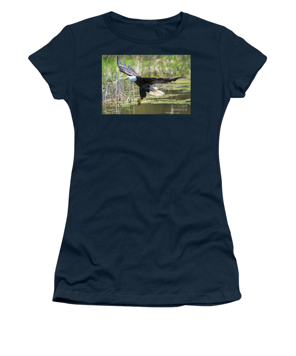 Bald Eagle Women's T-Shirt featuring the photograph Bald Eagle-3175 by Steve Somerville