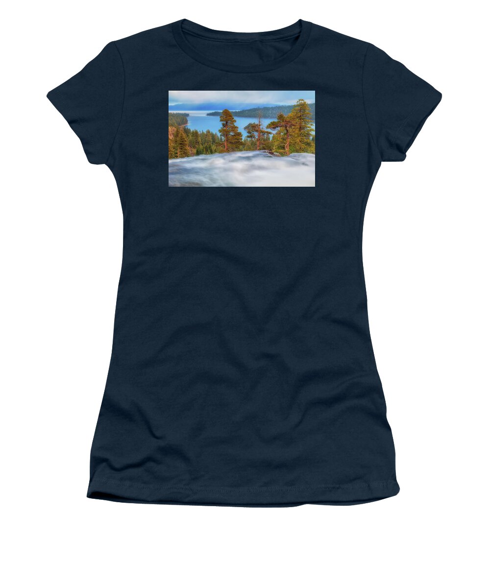 Landscape Women's T-Shirt featuring the photograph Before the Drop at Eagle Falls #1 by Marc Crumpler