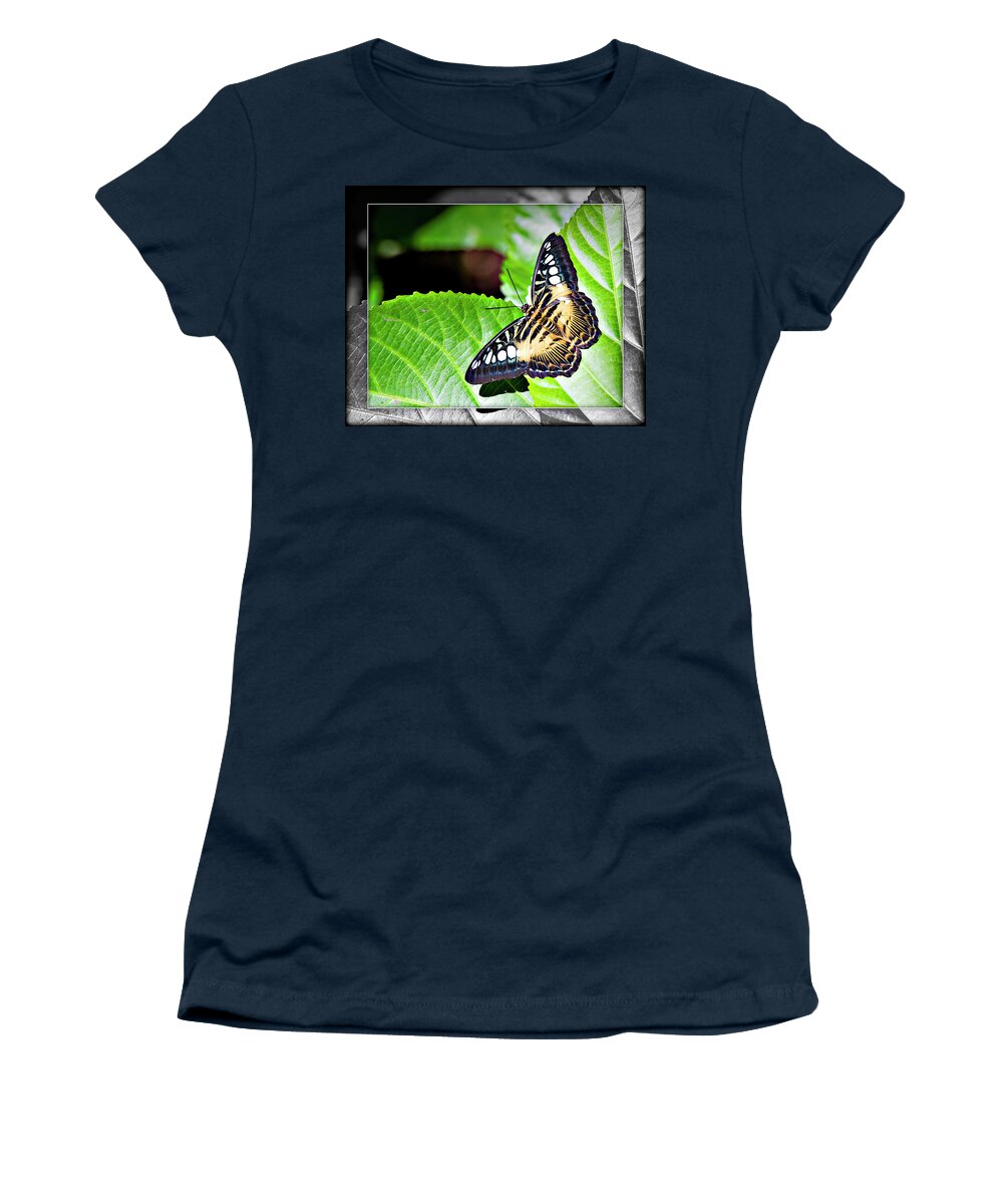 Butterfly Women's T-Shirt featuring the digital art Butterfly 13c by Walter Herrit