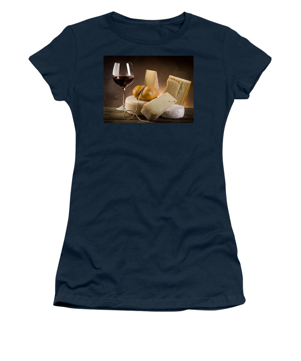 Cheese Women's T-Shirt featuring the digital art Cheese #1 by Maye Loeser