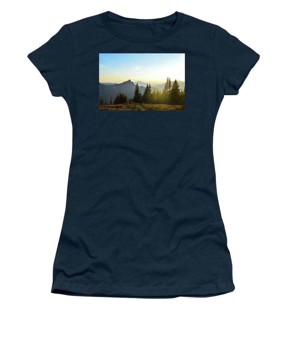 Sunset Women's T-Shirt featuring the photograph Dickerman Sunset by Brian O'Kelly