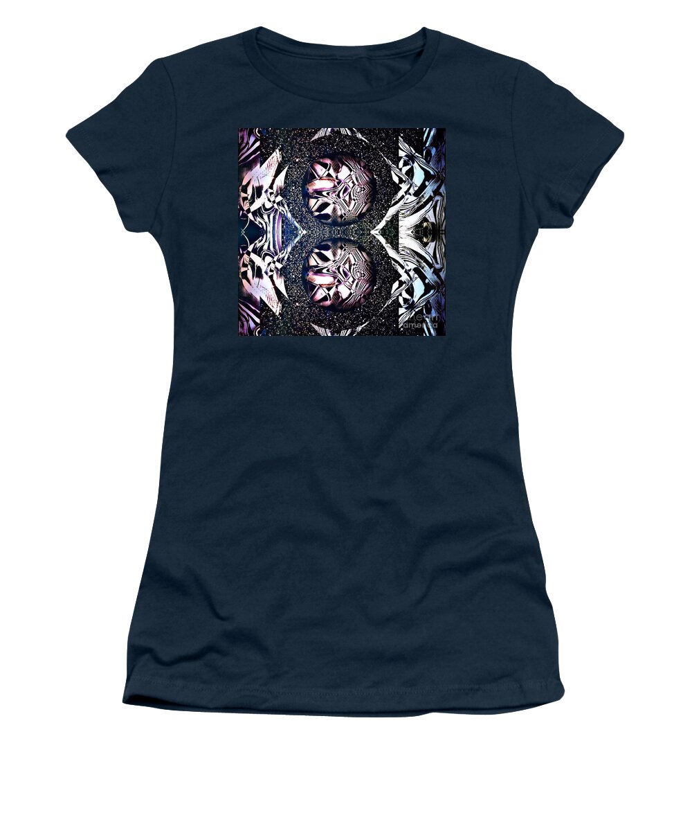Abstract Women's T-Shirt featuring the digital art Double Down #1 by Gayle Price Thomas