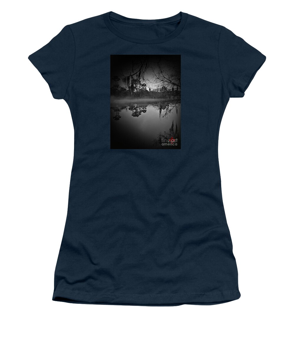 Nature Women's T-Shirt featuring the photograph Early Morning Fog on the Water by Barbara Hebert