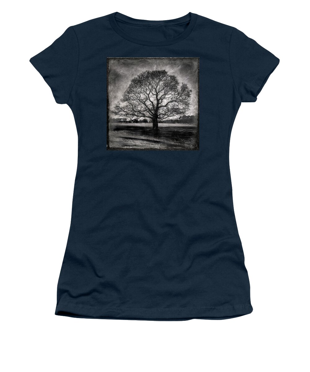 Photo Encaustic Women's T-Shirt featuring the mixed media Hagley Tree #1 by Roseanne Jones
