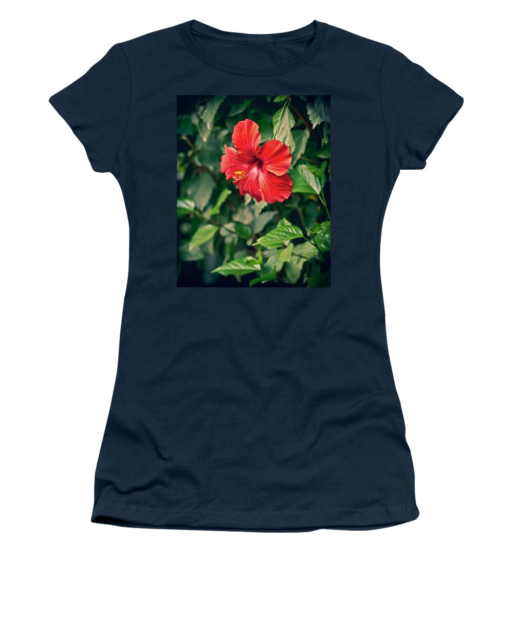 Flower Women's T-Shirt featuring the photograph Hibiscus by Lawrence Knutsson