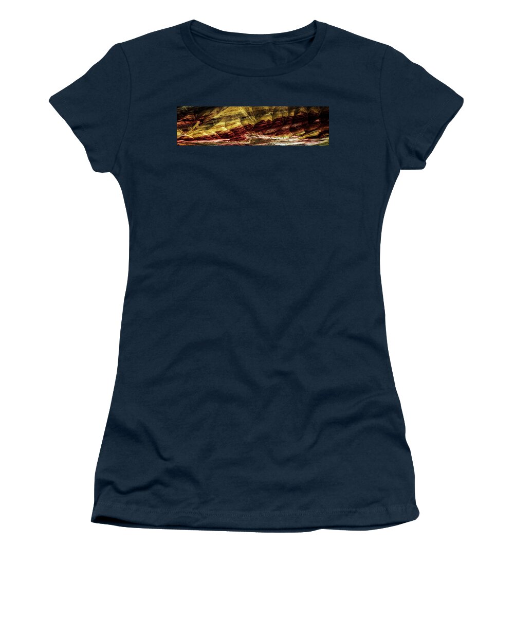 Usa Women's T-Shirt featuring the photograph John Day Fossil Beds National Monument Panorama No. 4 by Roger Passman