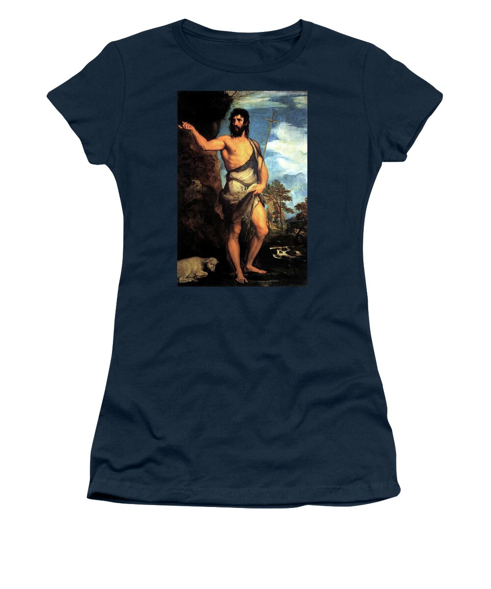 Venice Women's T-Shirt featuring the painting John The Baptist by Troy Caperton