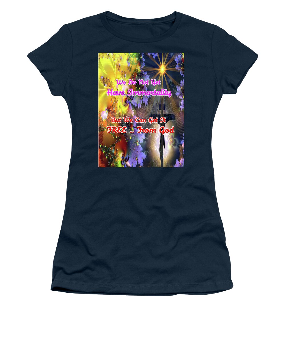 Easter Women's T-Shirt featuring the digital art Light unto the world #1 by Mitchell Watrous
