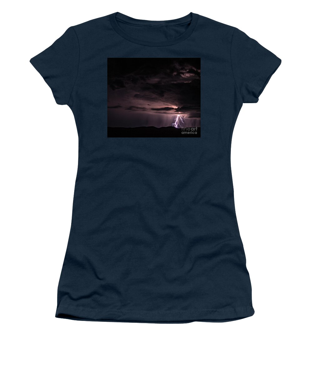 Lightning Women's T-Shirt featuring the photograph Lightning #2 by Mark Jackson