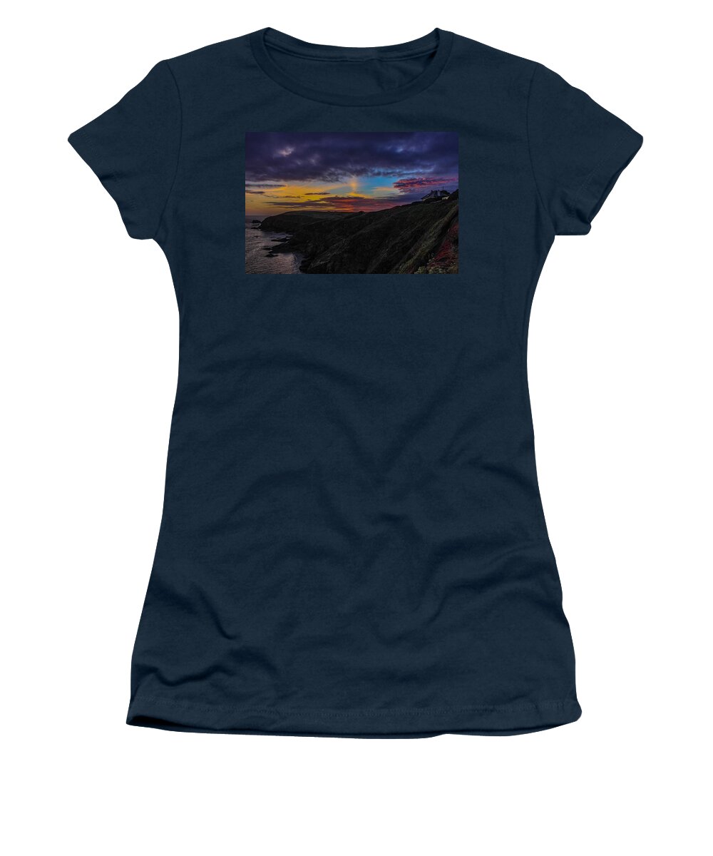 Landscape Women's T-Shirt featuring the photograph Lizard point at sunset #1 by Claire Whatley