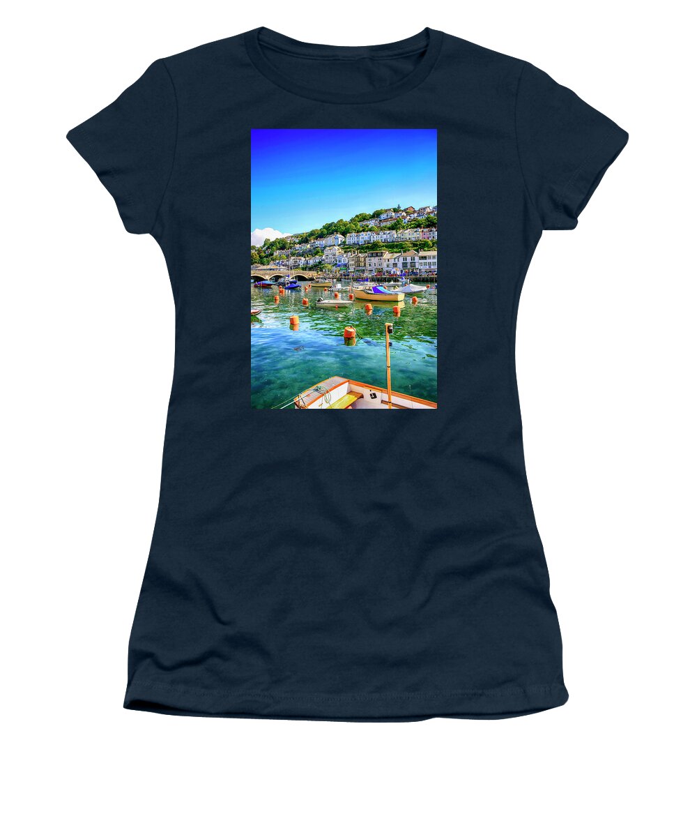 Boats Women's T-Shirt featuring the photograph Looe in Cornwall UK #1 by Chris Smith