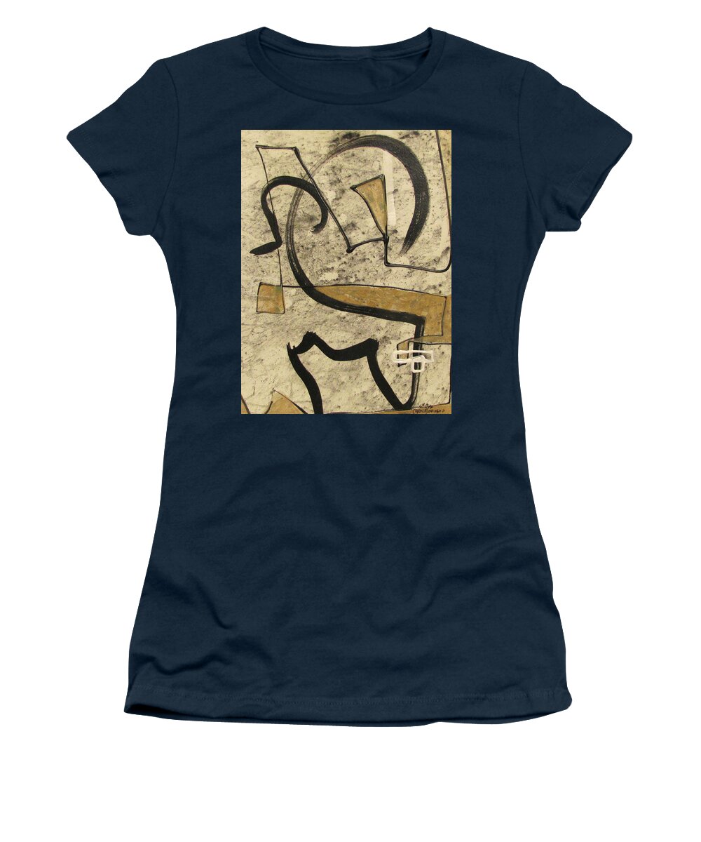 Abstract Women's T-Shirt featuring the painting Monarch #1 by Carole Johnson