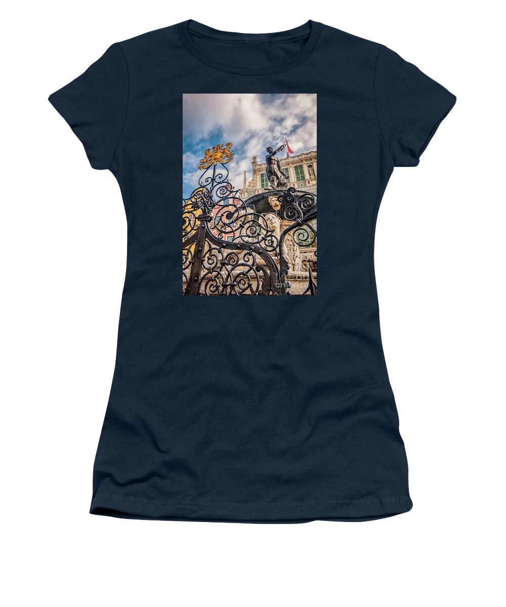 City Women's T-Shirt featuring the photograph Naptune's Fountain by Mariusz Talarek
