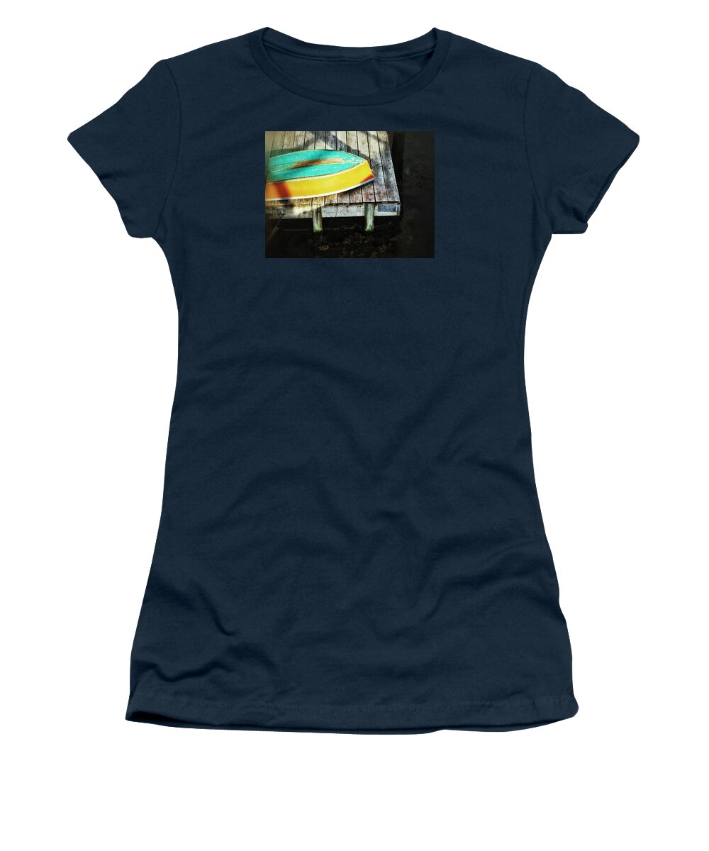 Row Boat Women's T-Shirt featuring the photograph On deck #1 by Olivier Calas