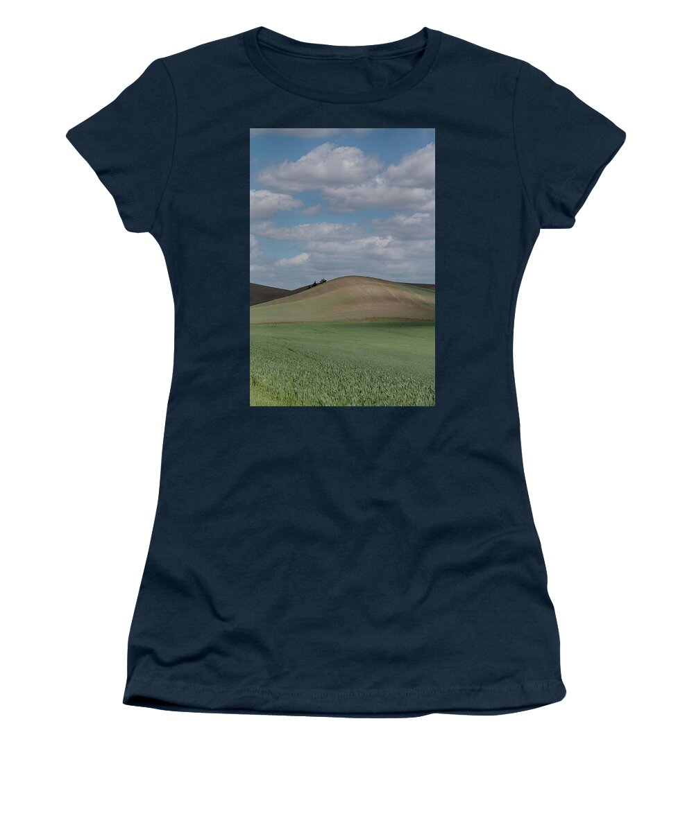 Fields Women's T-Shirt featuring the photograph Over the hill #2 by Patricia Dennis
