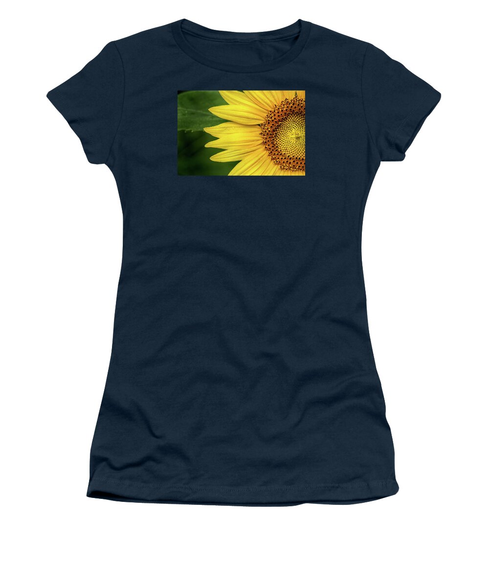 Flower Women's T-Shirt featuring the photograph Partial Sunflower #1 by Don Johnson