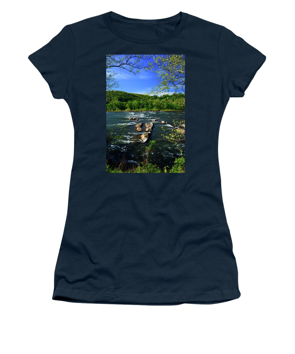 Potomac River Rapids Women's T-Shirt featuring the photograph Potomac River Rapids #2 by Raymond Salani III