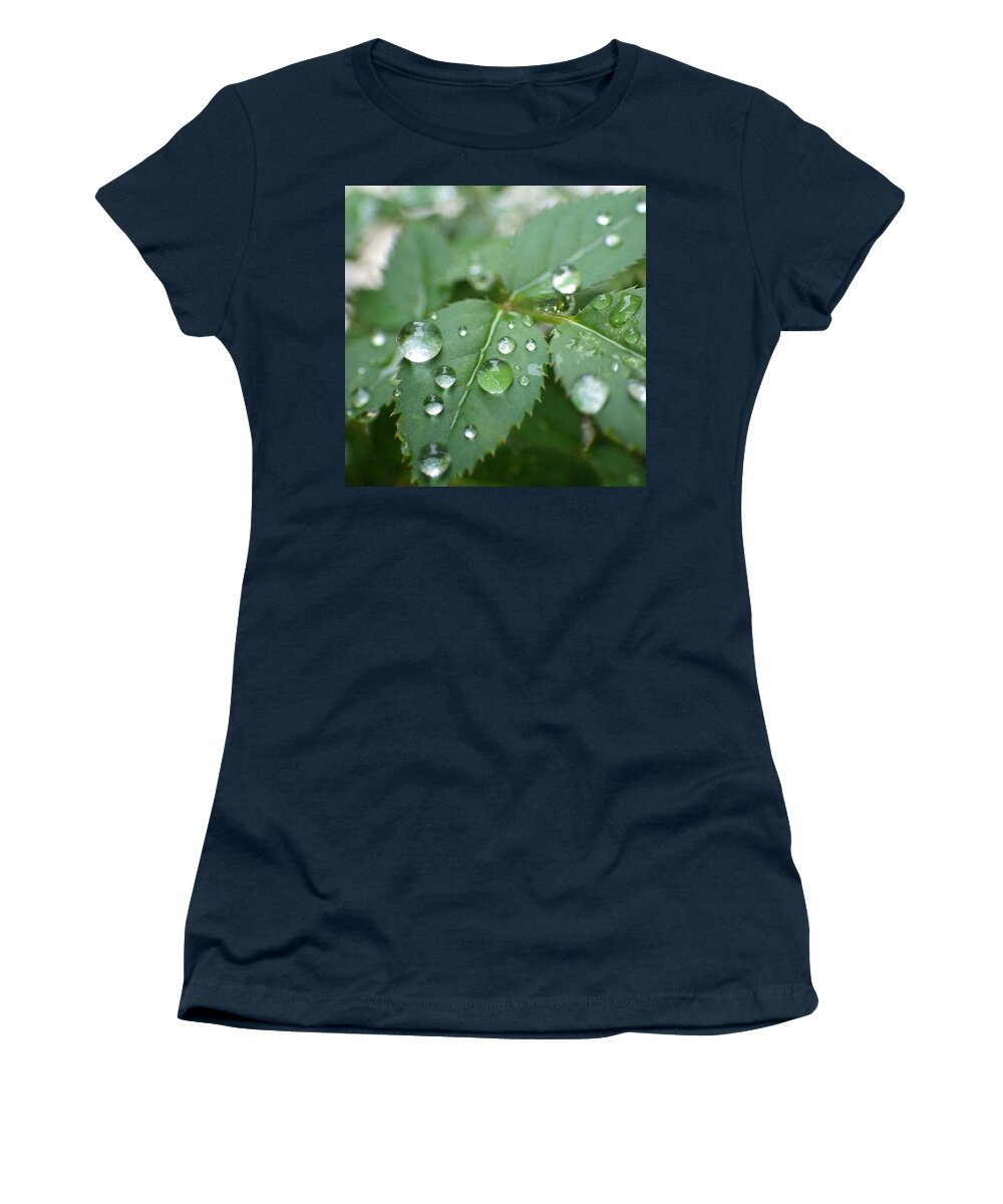  Women's T-Shirt featuring the photograph Raindrops #1 by Kumiko Izumi
