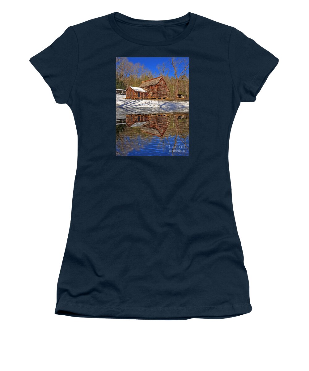 Tree Women's T-Shirt featuring the photograph Reflections #1 by Geraldine DeBoer