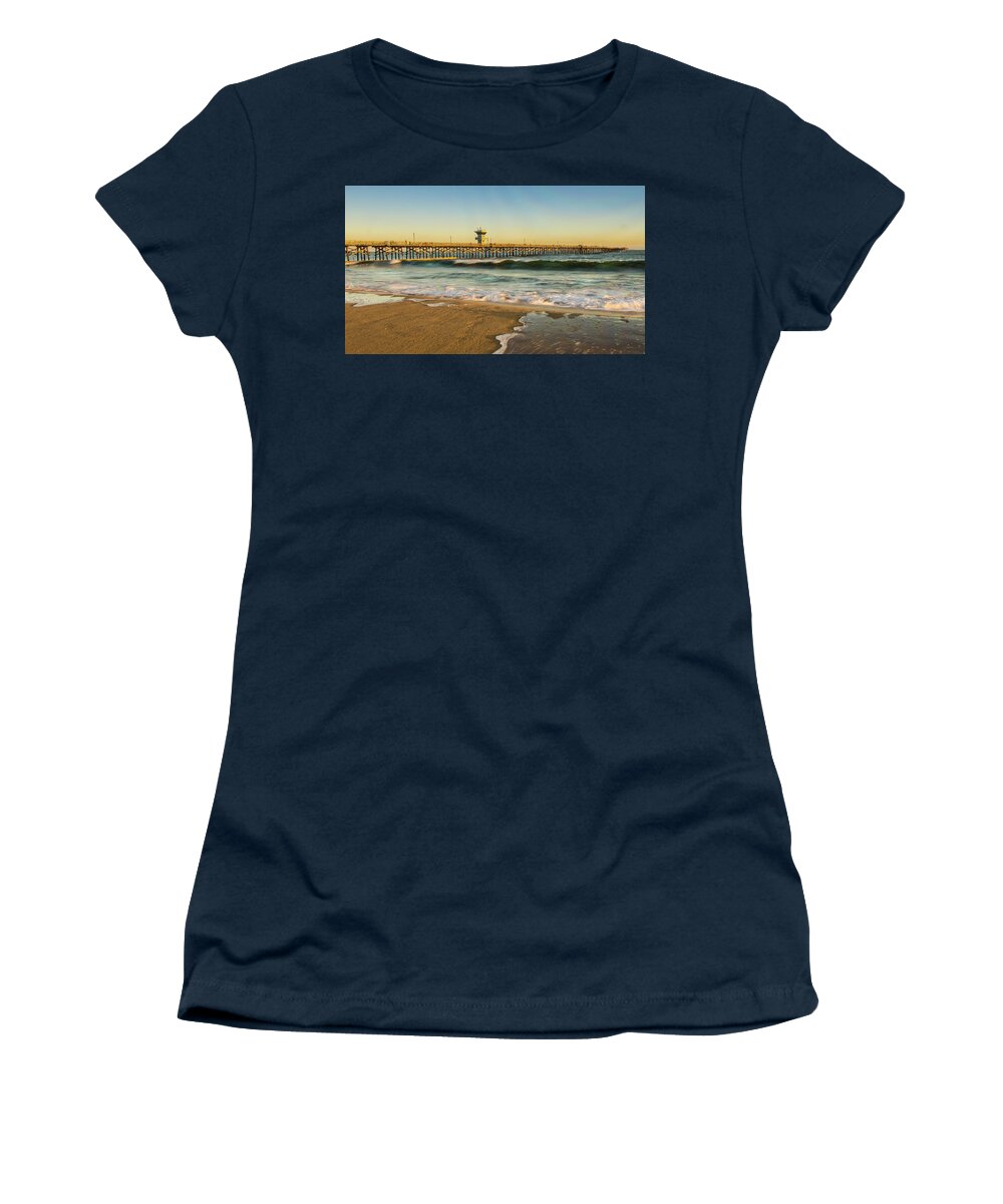 California Women's T-Shirt featuring the photograph Seal Beach Pier 2 #1 by Donald Pash