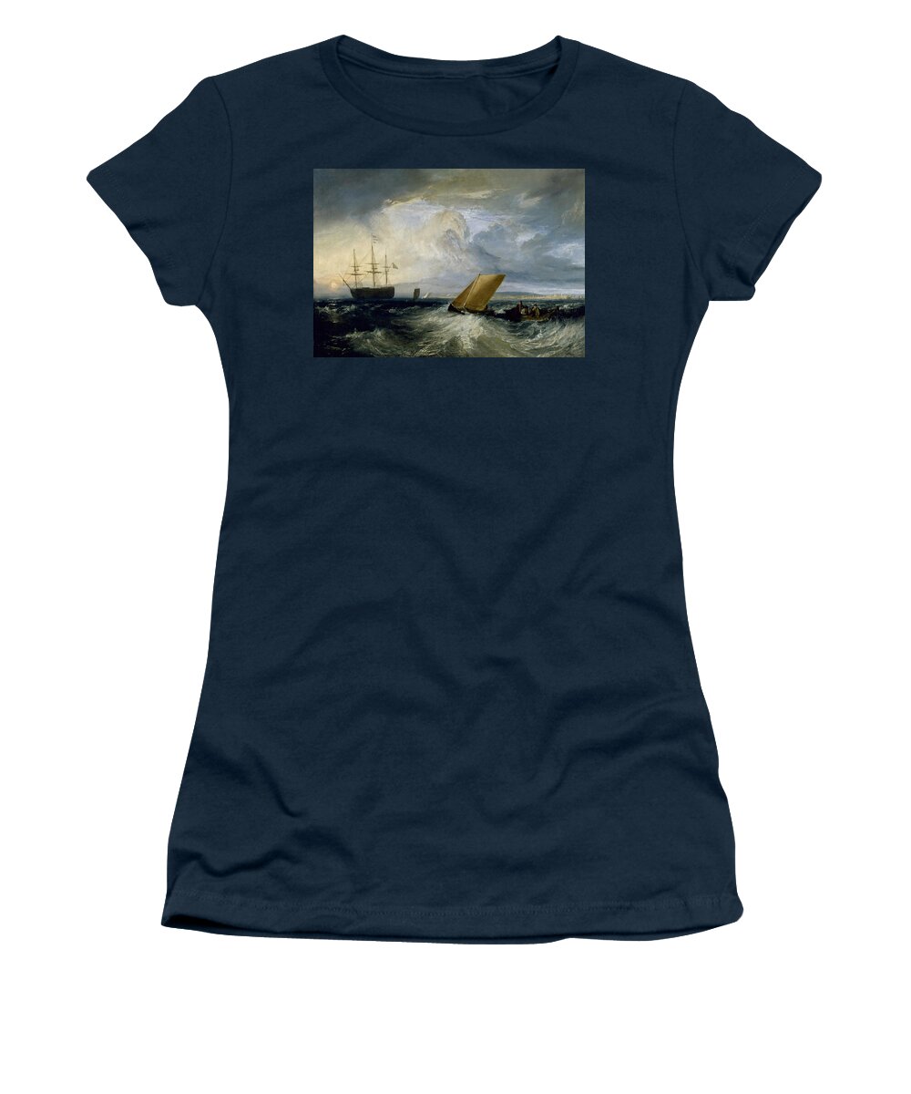 19th Century Art Women's T-Shirt featuring the painting Sheerness as seen from the Nore by Joseph Mallord William Turner